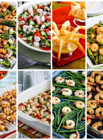 Amazing Low-Carb Shrimp Recipes collage showing featured recipes.