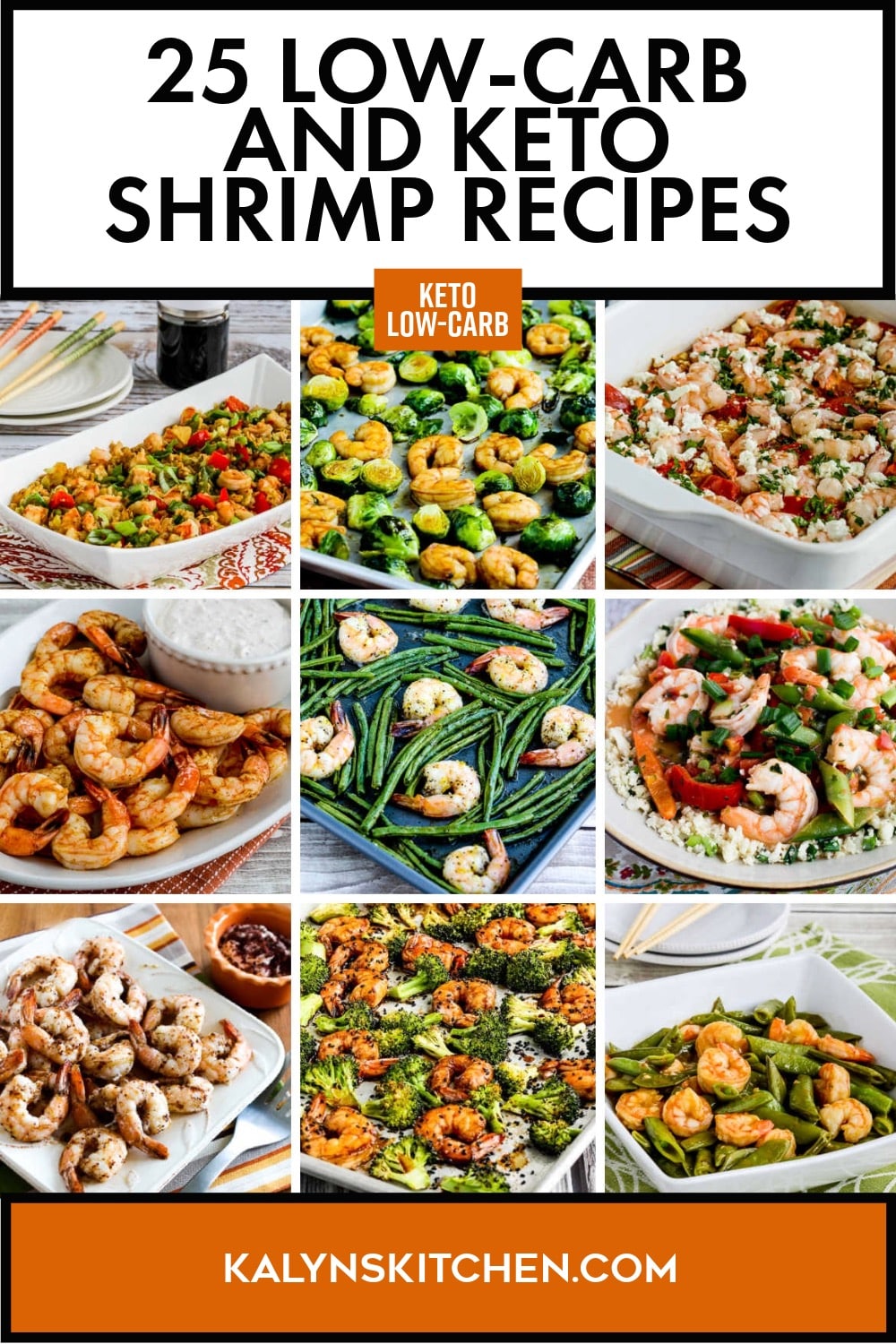 Pinterest image of 25 Low-Carb and Keto Shrimp Recipes