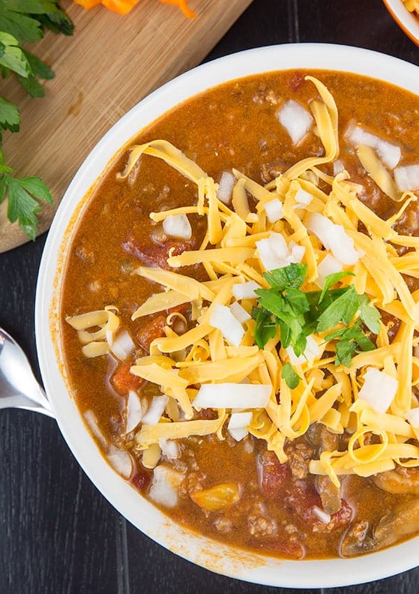 Low-Carb Beanless Chili from Center Cut Cook