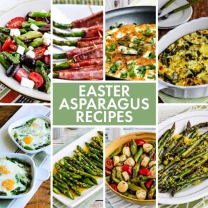 Collage image for Easter Asparagus Recipes showing featured recipes.