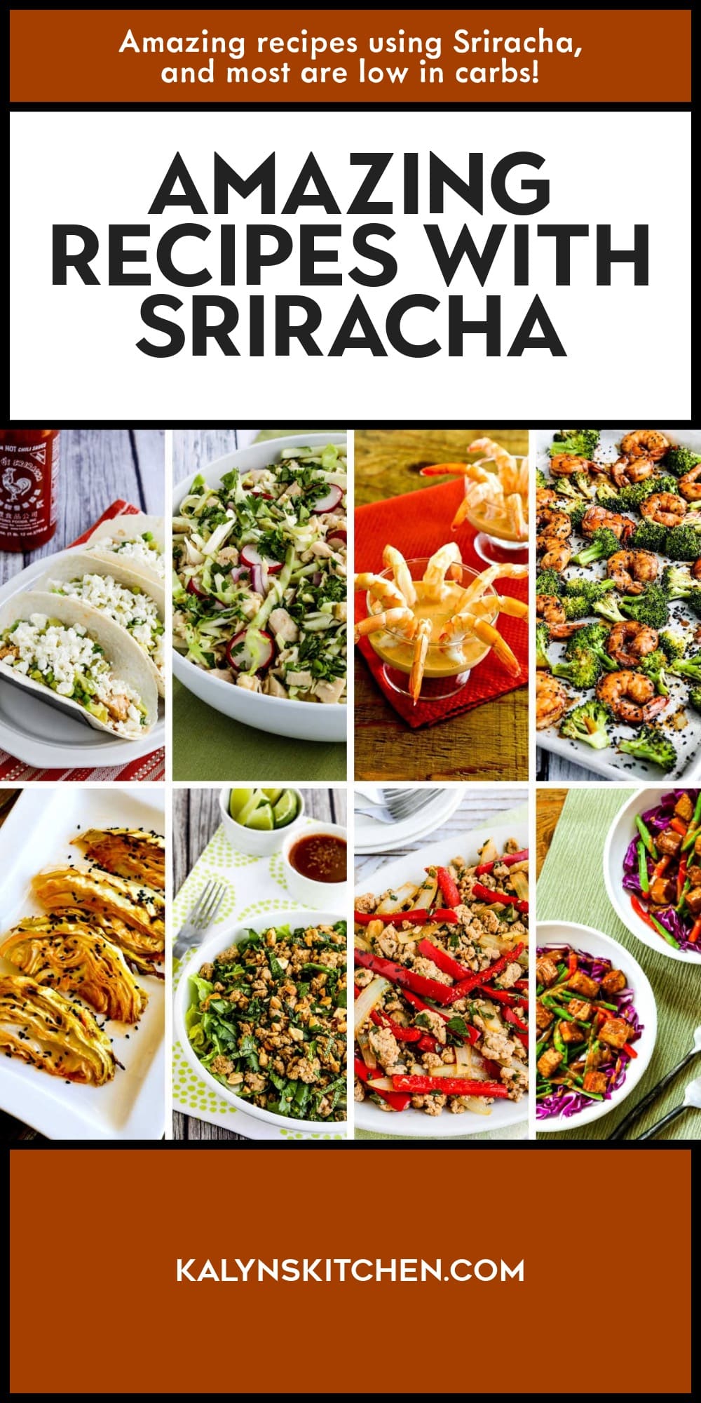 Pinterest image of Amazing Recipes with Sriracha