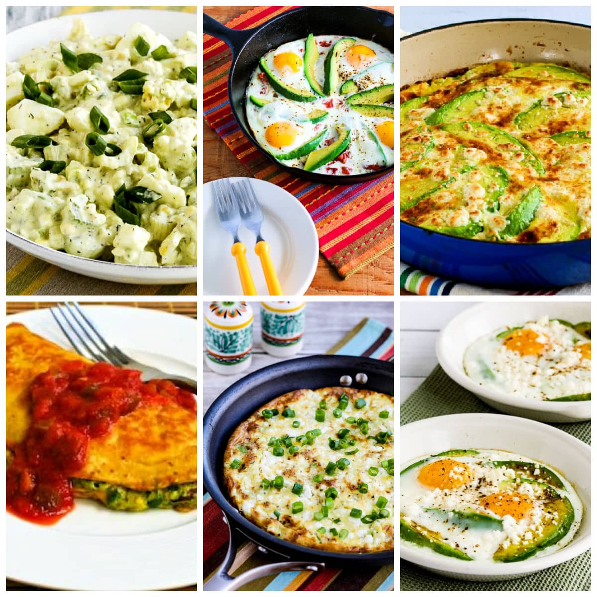 Avocado Breakfast Recipes collage showing featured recipes.