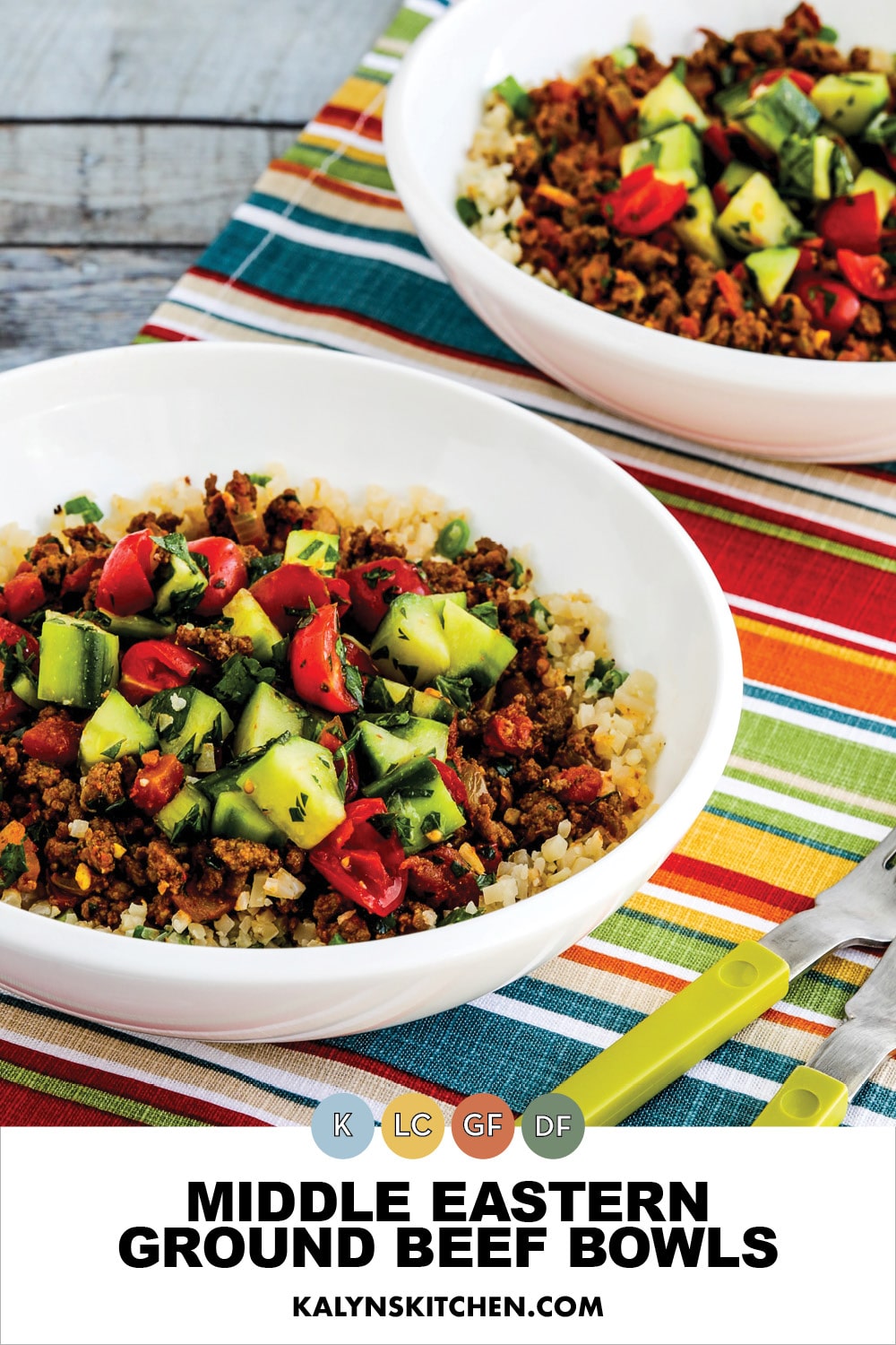Pinterest image of Middle Eastern Ground Beef Bowls data-pin-description=
