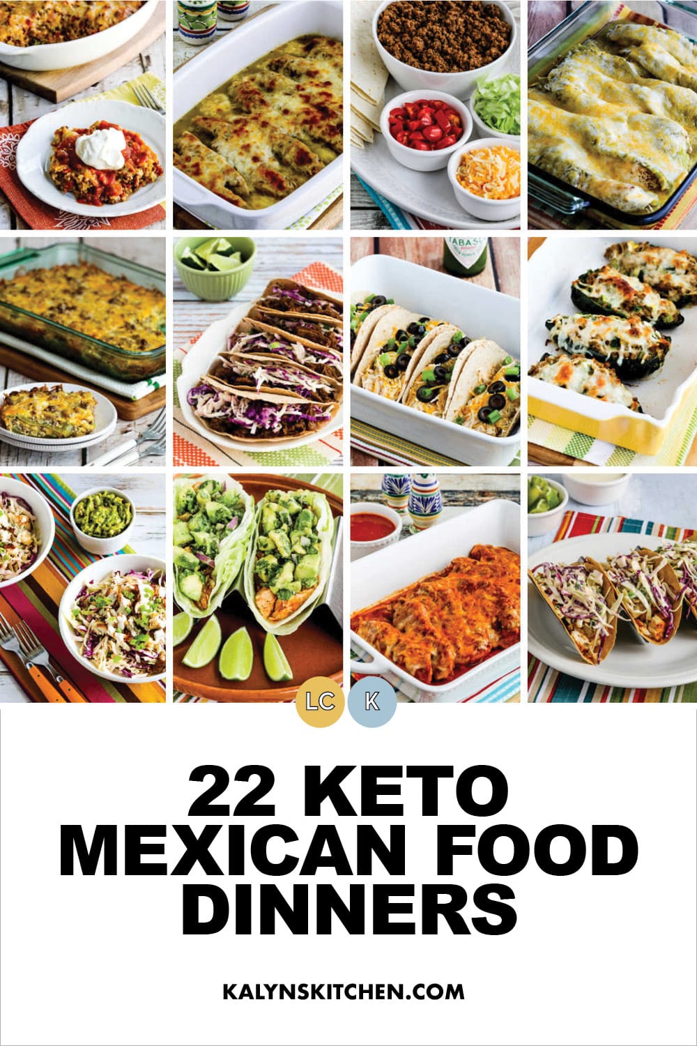 Pinterest image of 22 Keto Mexican Food Dinners