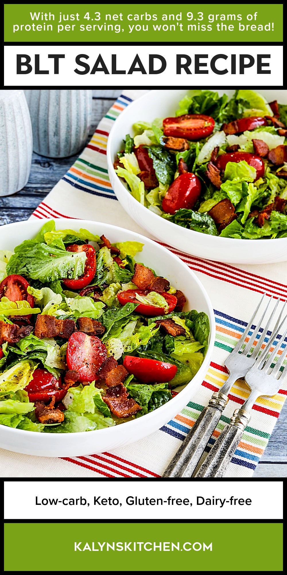 Pinterest image of BLT Salad Recipe