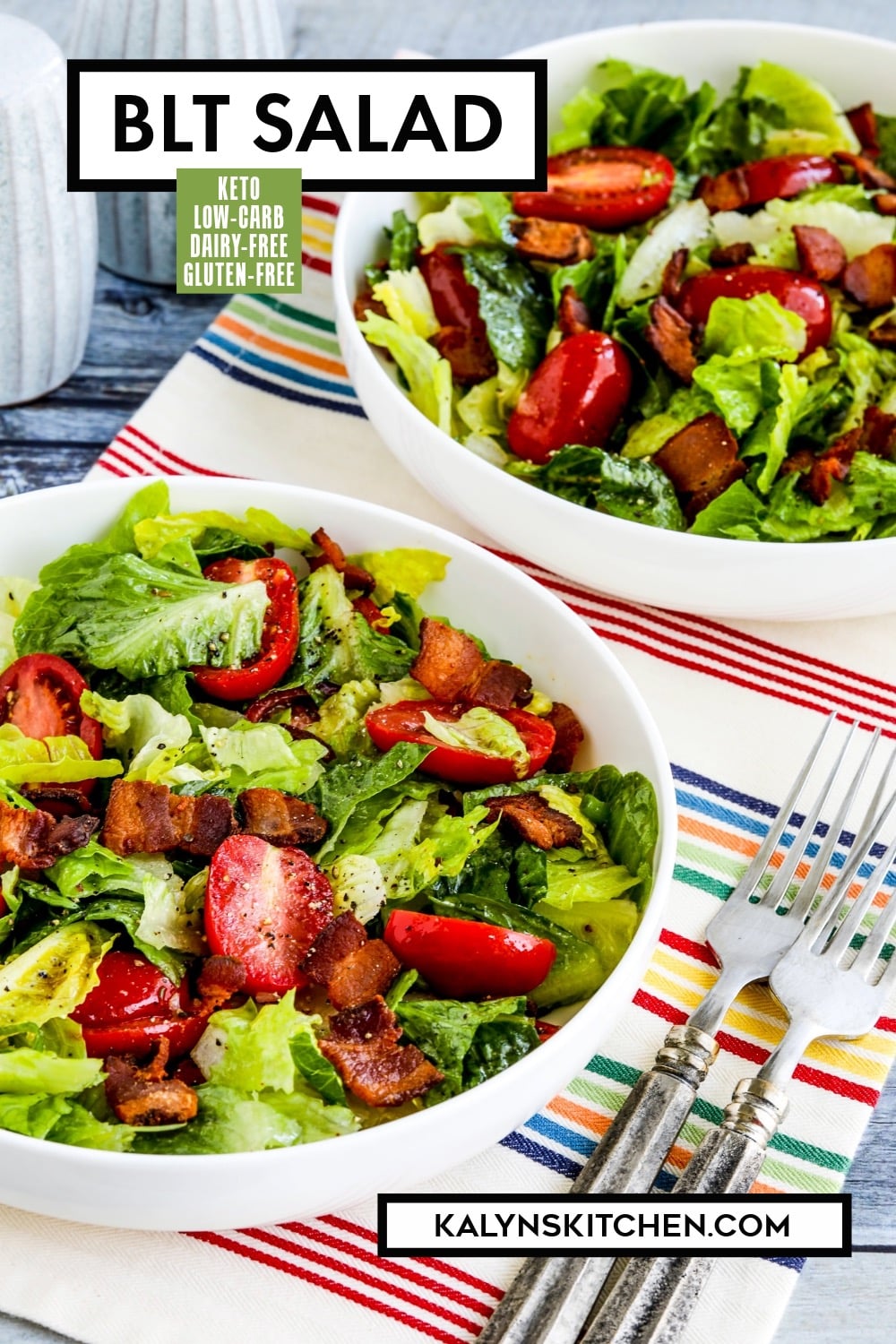 Pinterest image of BLT Salad