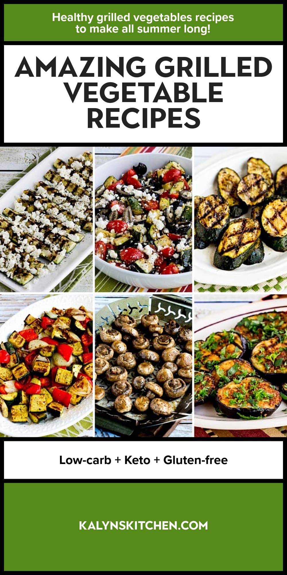 Pinterest image of Amazing Grilled Vegetable Recipes