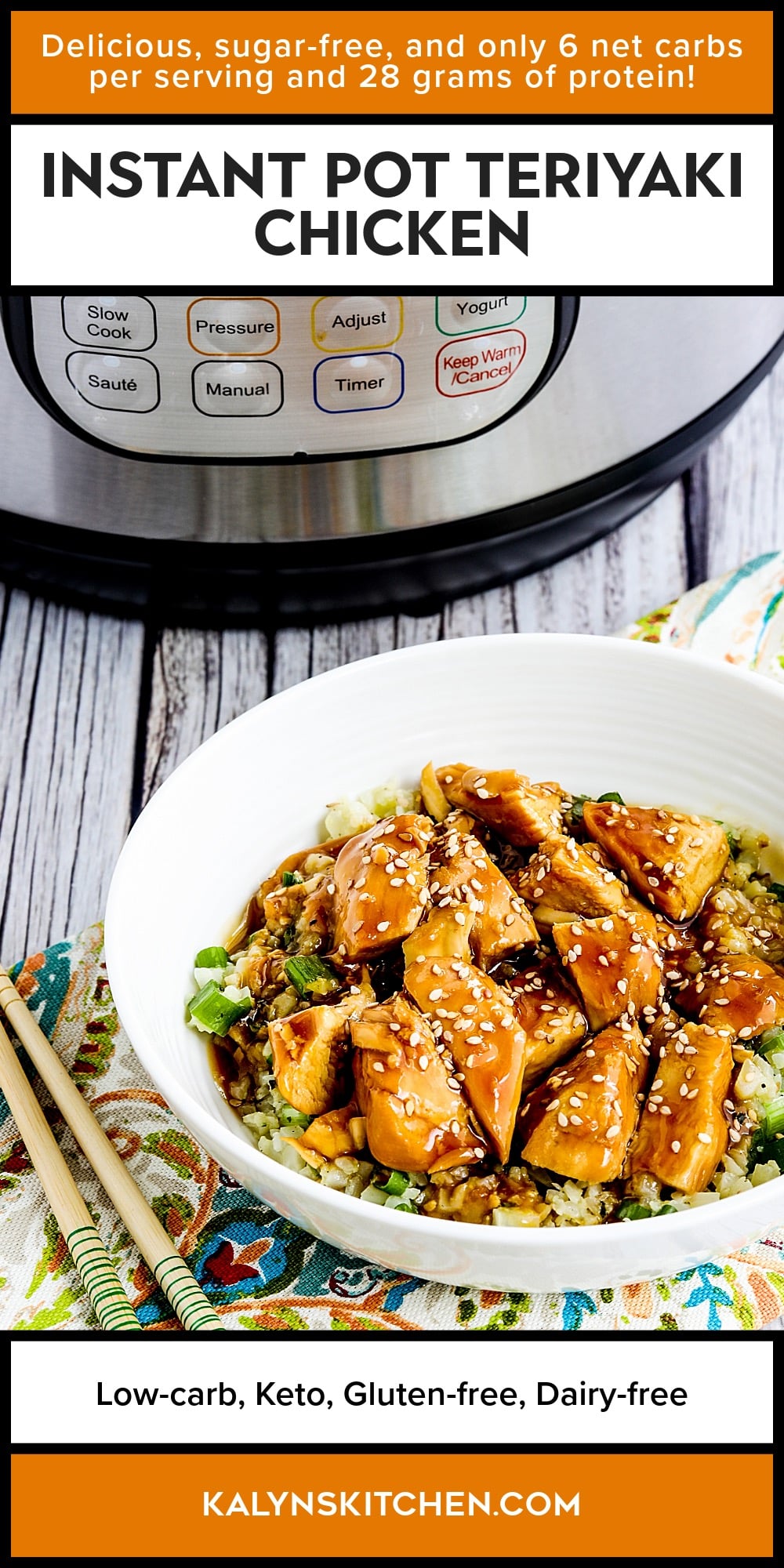 Pinterest image of Instant Pot Teriyaki Chicken