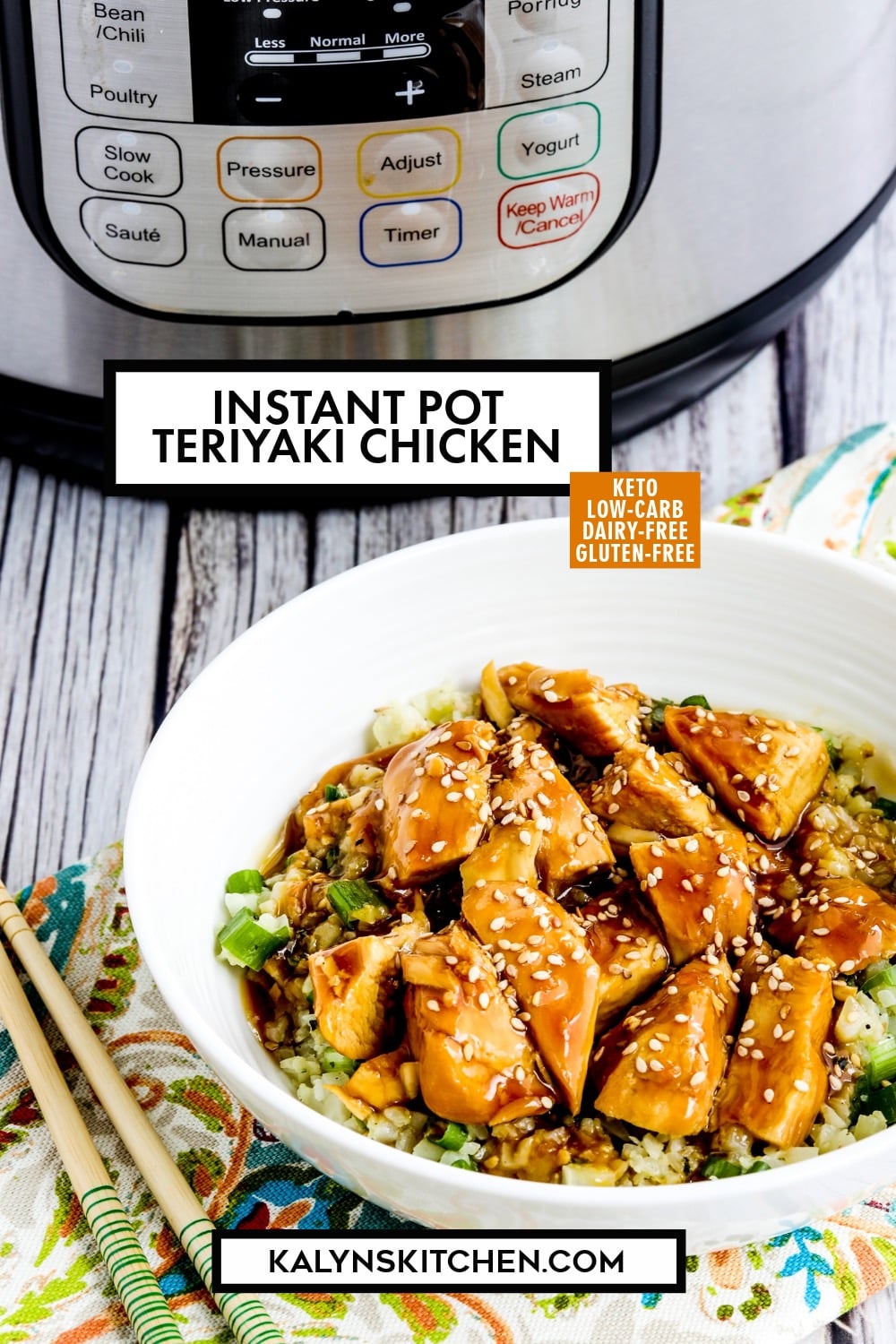 Pinterest image of Instant Pot Teriyaki Chicken 