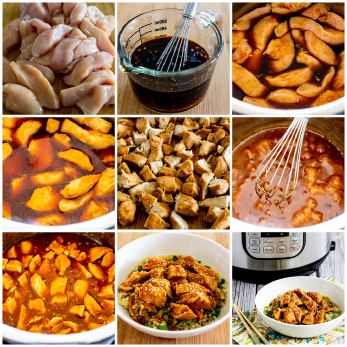 Instant Pot Teriyaki Chicken process shots collage of how to make the recipe