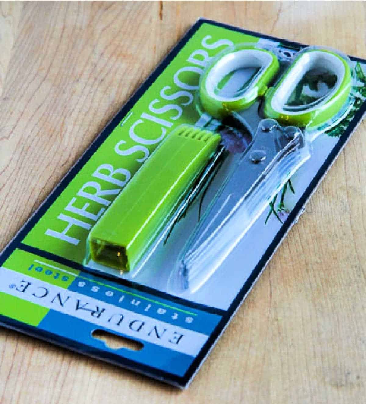 Kalyn's Kitchen Picks:  Herb Scissors photo showing herb scissors in package.