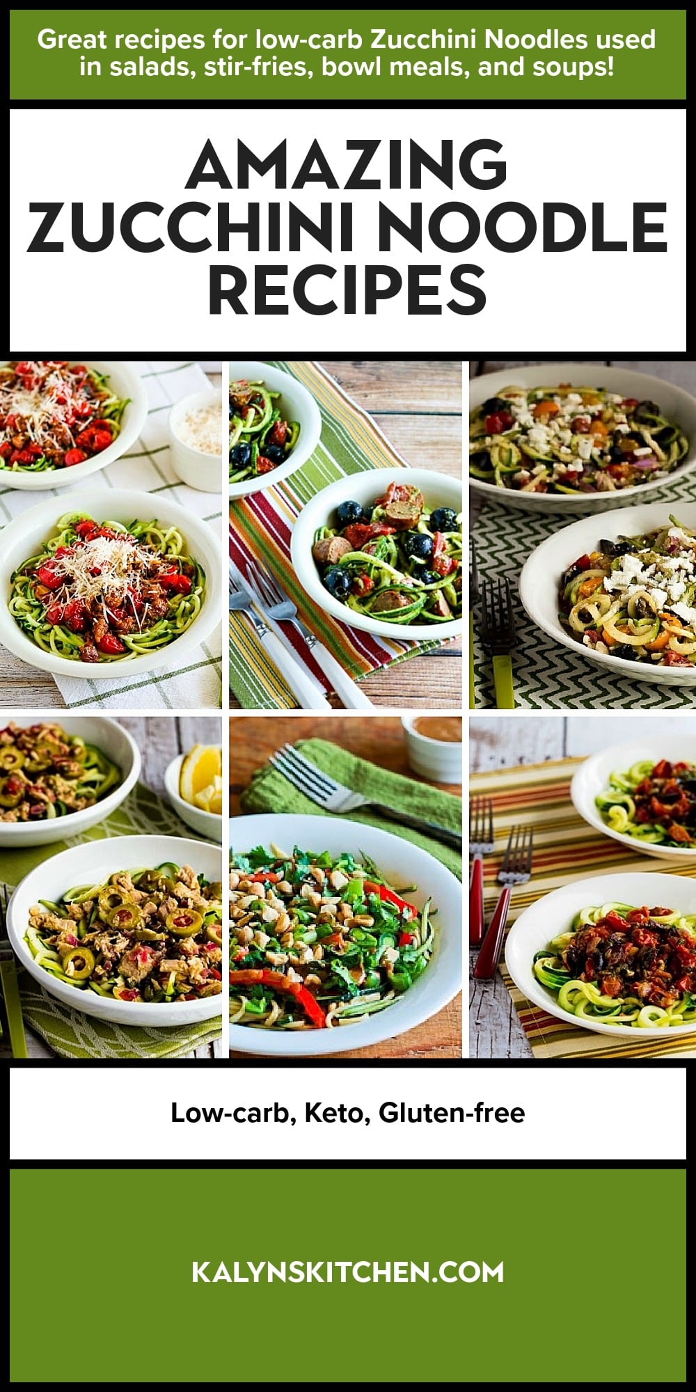 Pinterest image of Amazing Zucchini Noodle Recipes