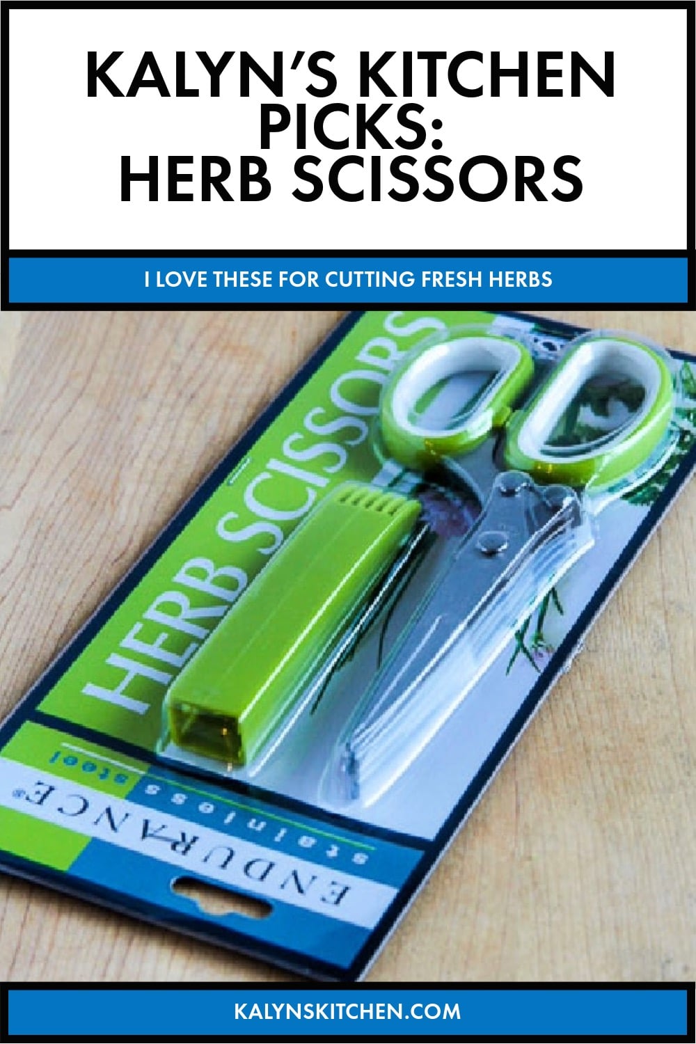Pinterest image of Kalyn's Kitchen Picks: Herb Scissors