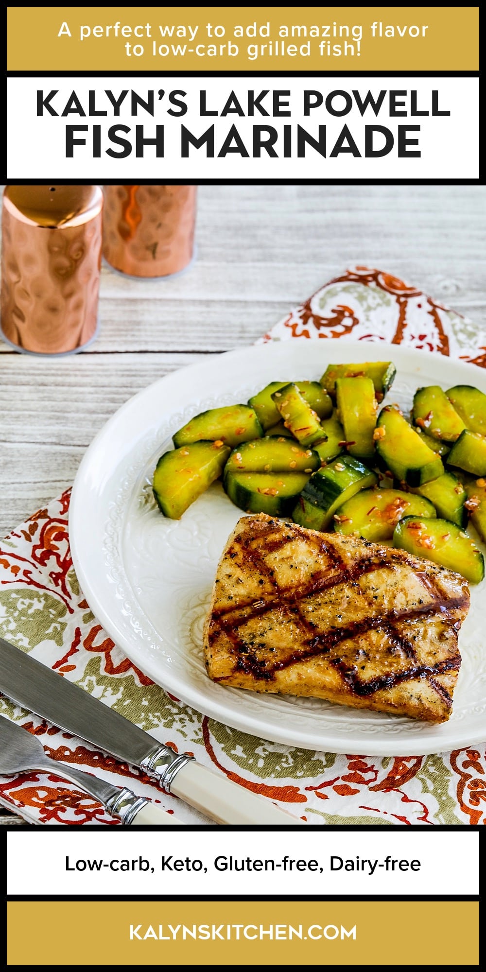 Pinterest image of Kalyn's Lake Powell Fish Marinade