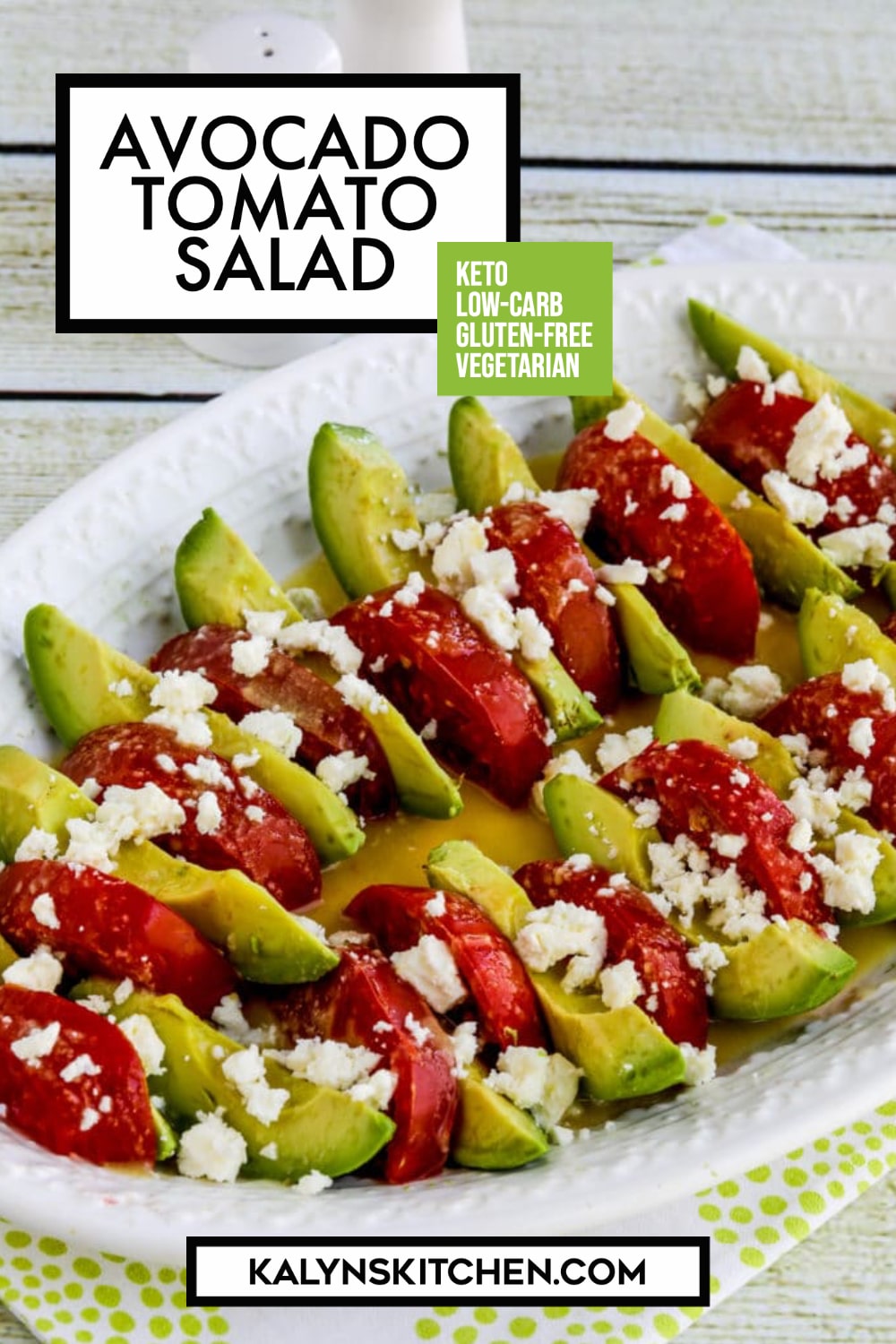 Pinterest image of Avocado Tomato Salad