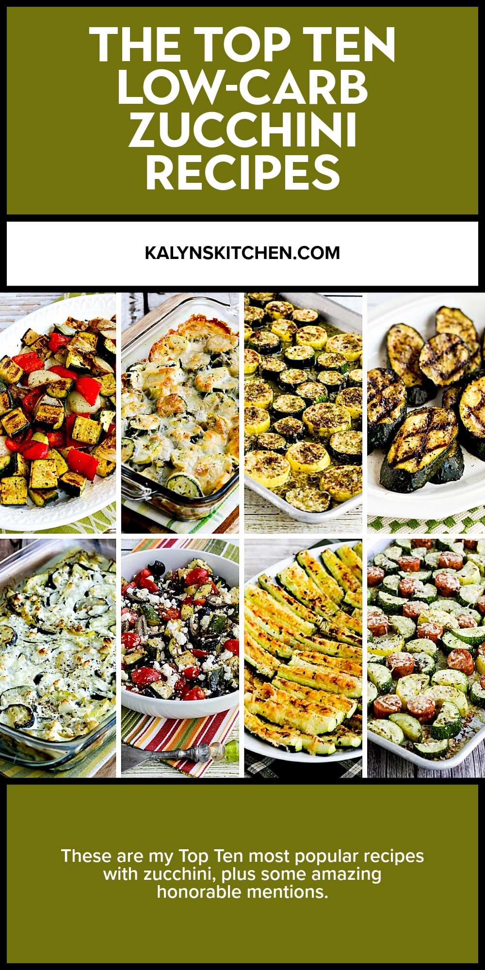 Pinterest image of The Top Ten Low-Carb Zucchini Recipes