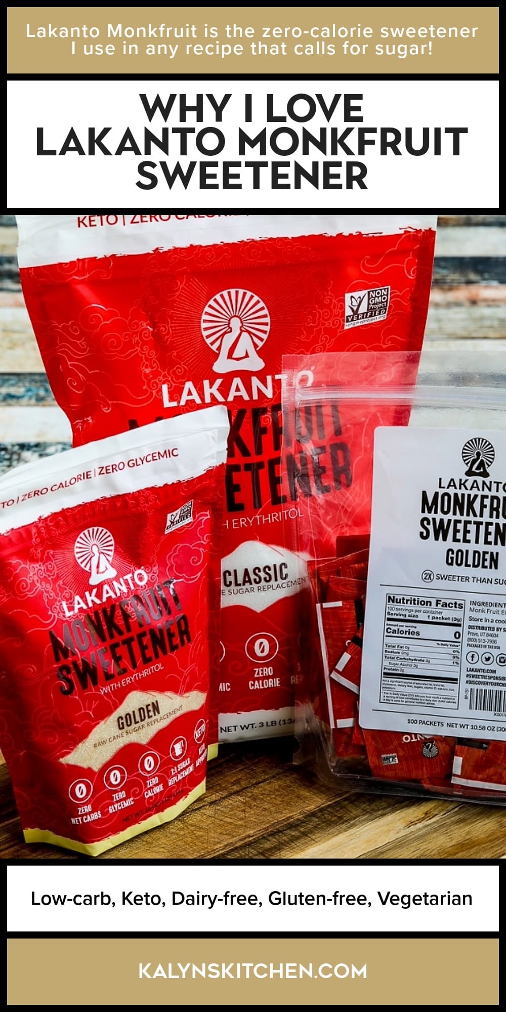 Pinterest image of Why I Love Lakanto Monkfruit Sweetener