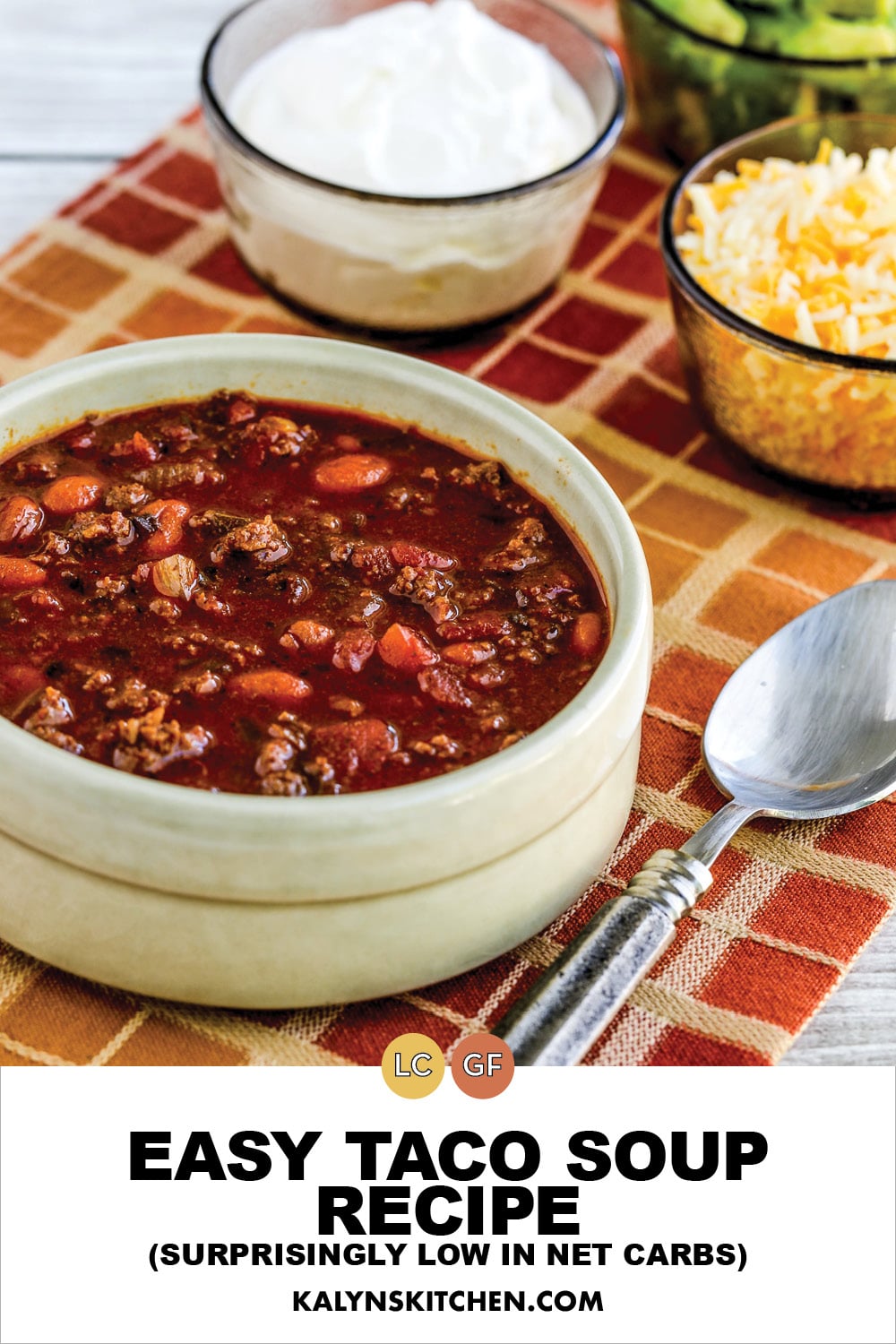 Pinterest image of Easy Taco Soup Recipe