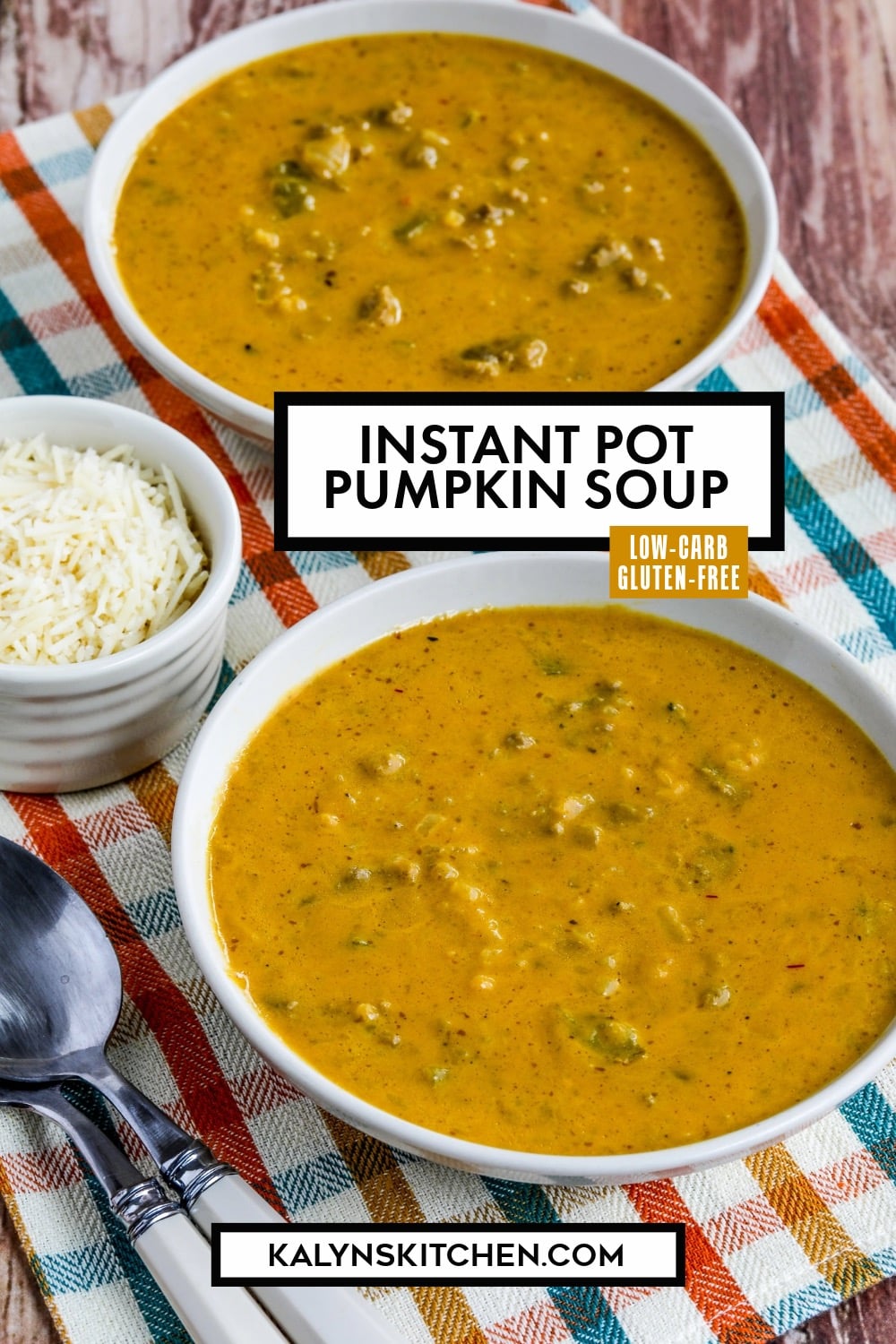 Pinterest image of Instant Pot Pumpkin Soup