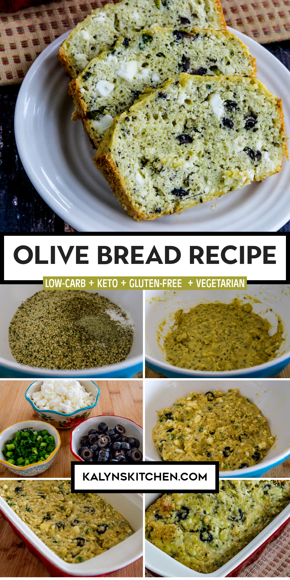 Pinterest image of Olive Bread Recipe