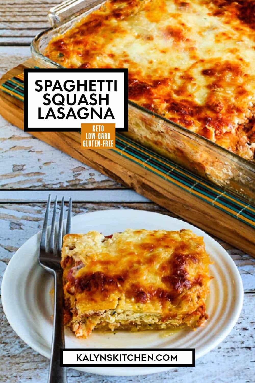 Pinterest image of Spaghetti Squash Lasagna
