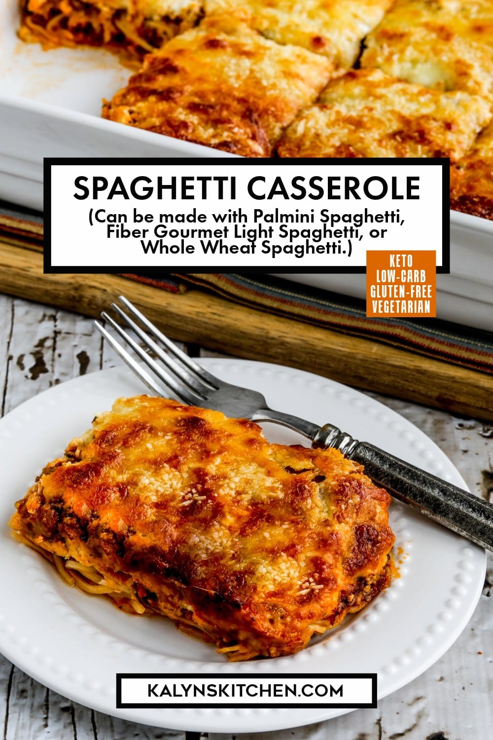 Pinterest image of Spaghetti Casserole