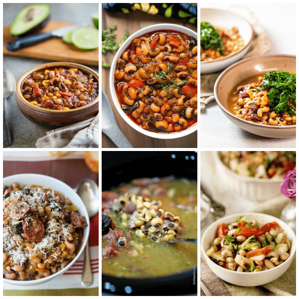 Black-eyed peas collage from Slow Cooker / Pressure Cooker round-up