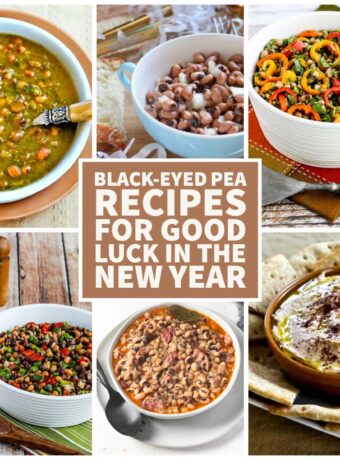 Black-Eyed Pea Recipes for Good Luck in the New Year! collage of featured recipes