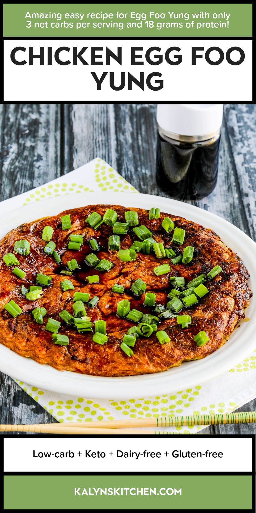 Pinterest image of Chicken Egg Foo Yung