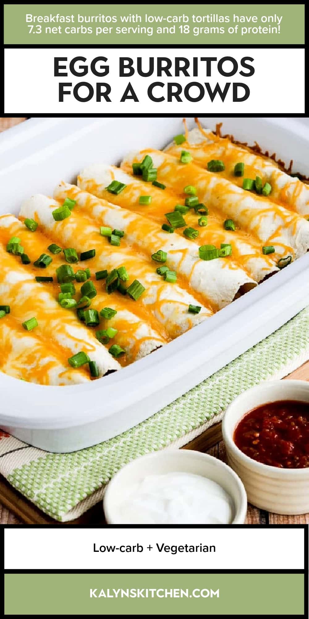 Pinterest image of Egg Burritos for a Crowd