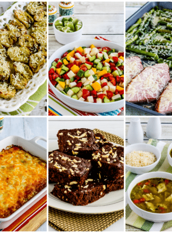 The Top Ten Low-Carb and Keto Recipes of 2021 from Kalyn's Kitchen collage of featured recipes