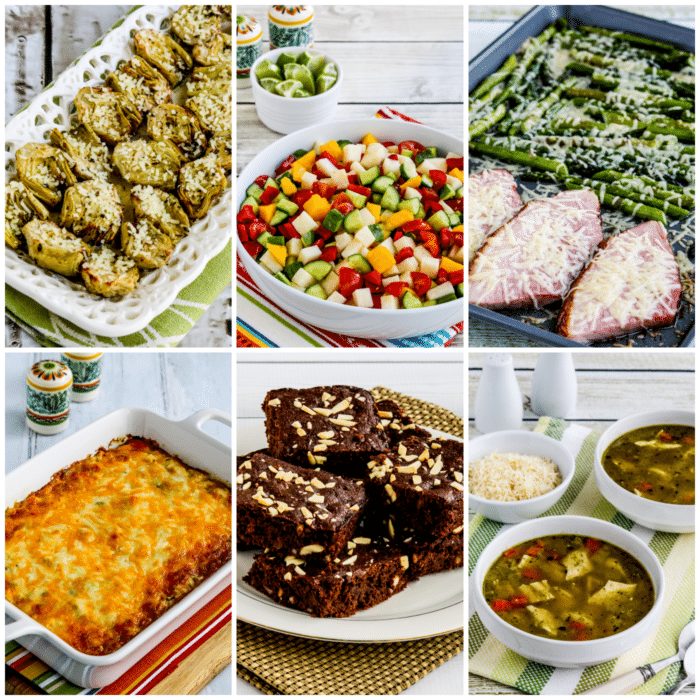 The Top Ten Low-Carb and Keto Recipes of 2021 from Kalyn's Kitchen collage of featured recipes