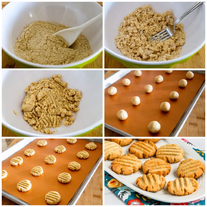 Almond Flour Shortbread Cookies process shots collage