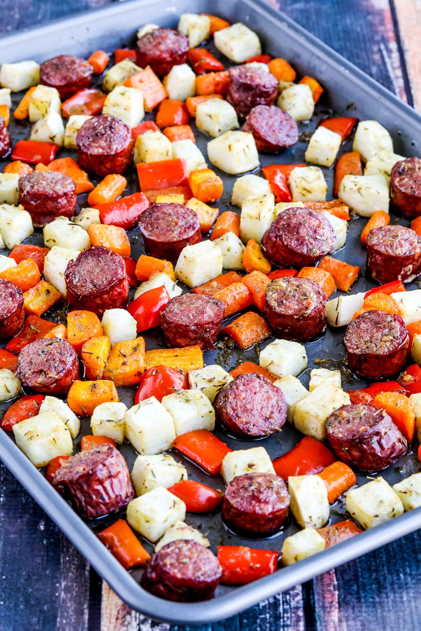 roasted Sausage and Veggies on sheet pan