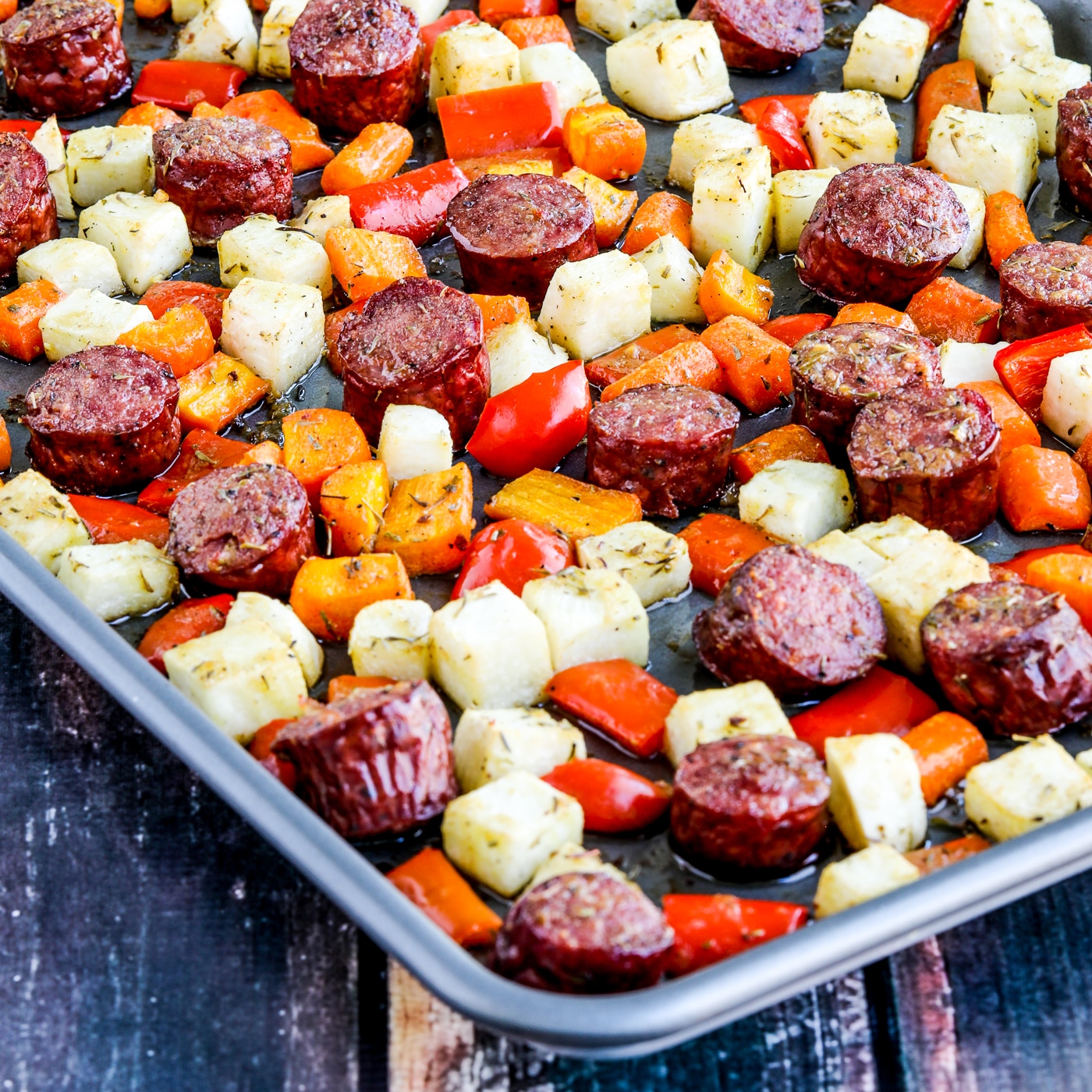 The Ultimate Sheet Pan Dinner {Your choice of Protein, Veggies, & Greens} -  A Little And A Lot