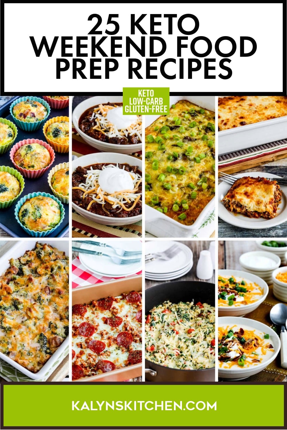 Pinterest image of 25 Keto Weekend Food Prep Recipes