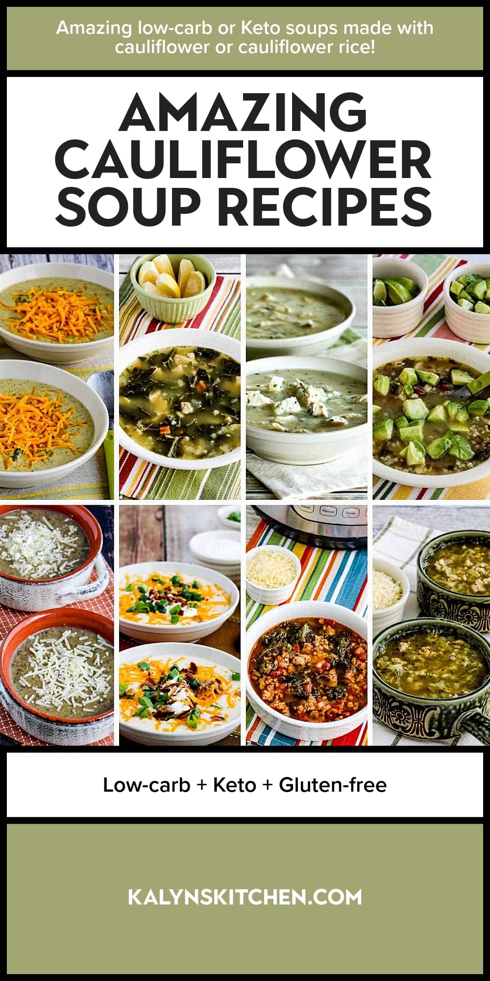 Pinterest image of Amazing Cauliflower Soup Recipes