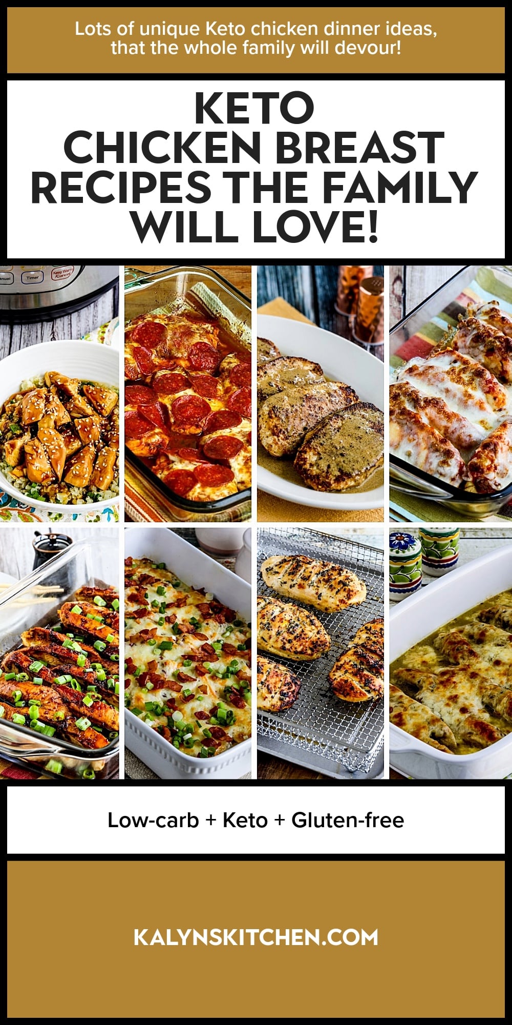 Pinterest image of Keto Chicken Breast Recipes the Family Will Love!