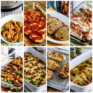 Keto Chicken Breast Recipes the Family Will Love collage of featured recipes.