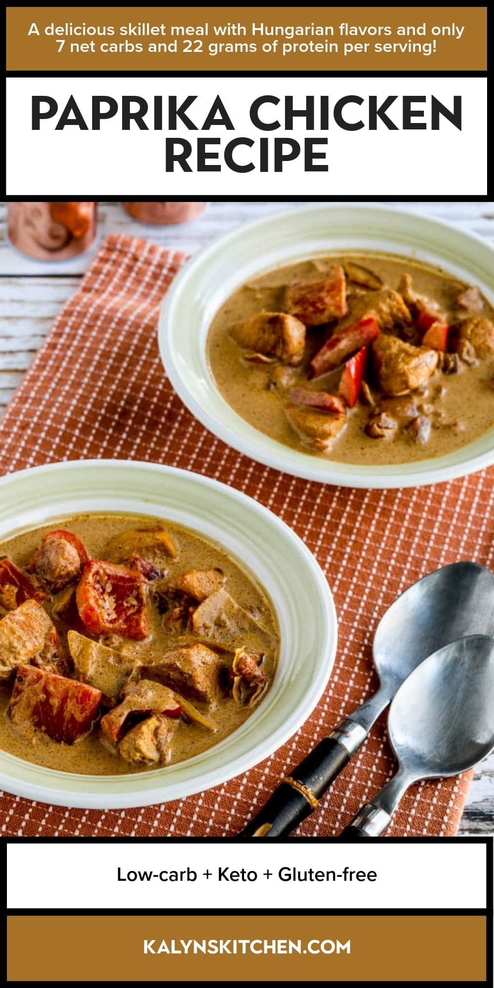 Pinterest image of Paprika Chicken Recipe