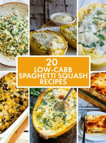Low-Carb Spaghetti Squash Recipes collage photo of featured recipes.
