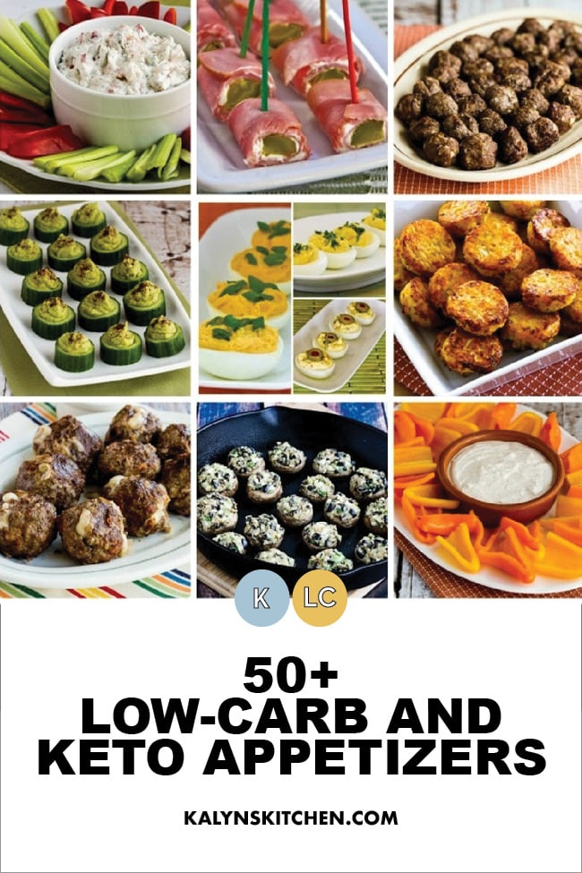 Pinterest Images of 50+ Low Carb and Keto Appetizers