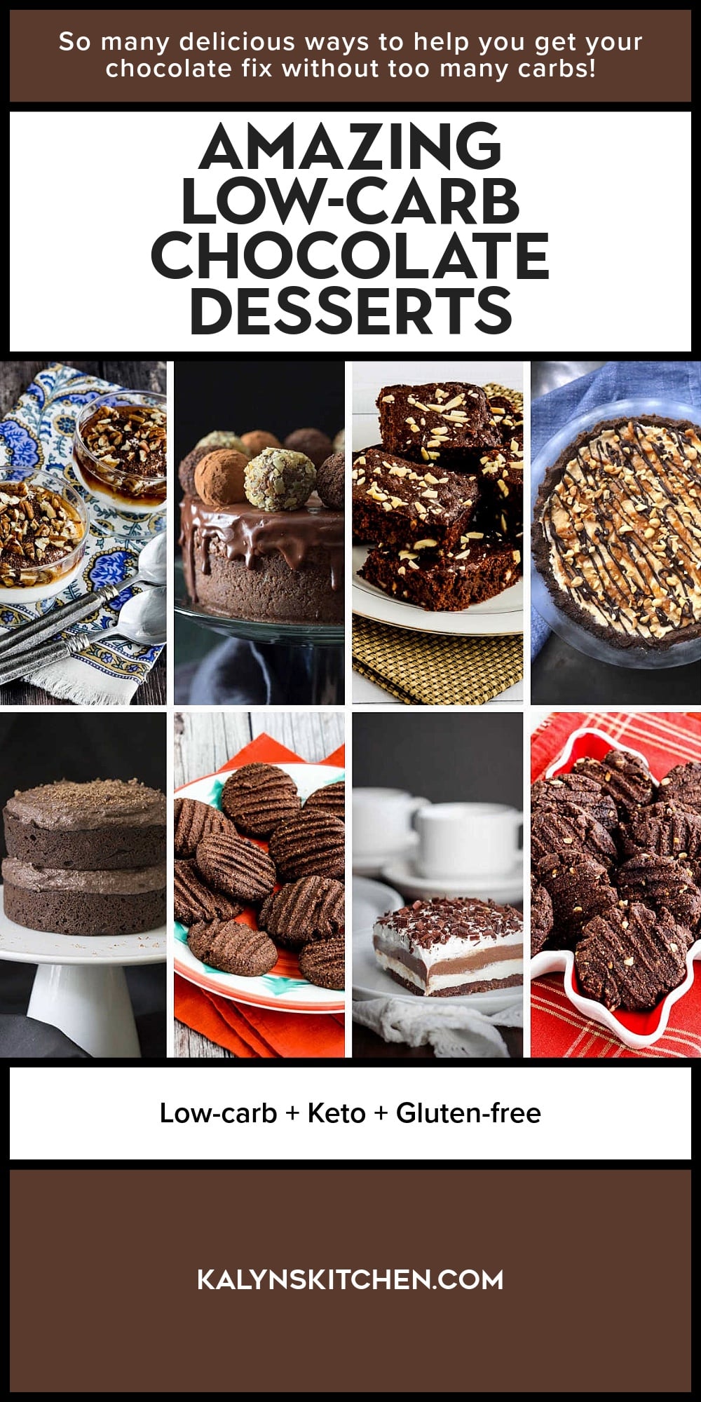 Pinterest image of Amazing Low-Carb Chocolate Desserts