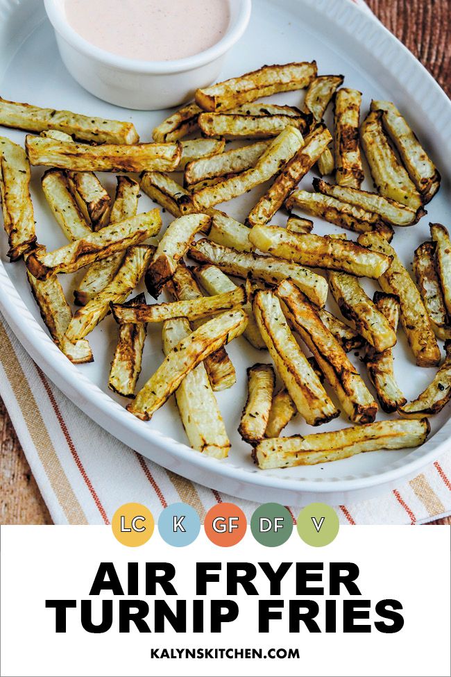 Pinterest image for Air Fryer Turnip Fries