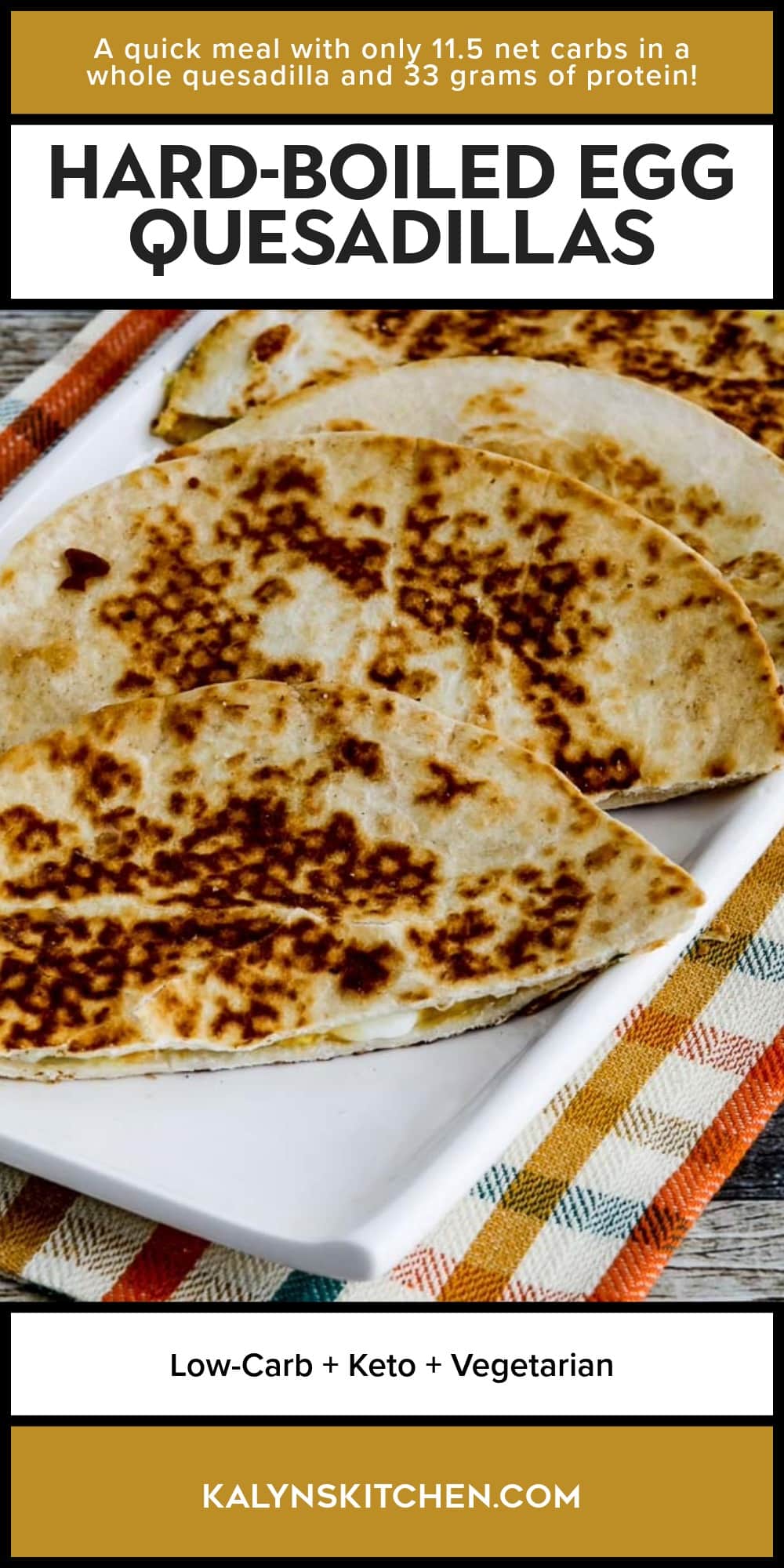 Pinterest image of Hard-Boiled Egg Quesadillas