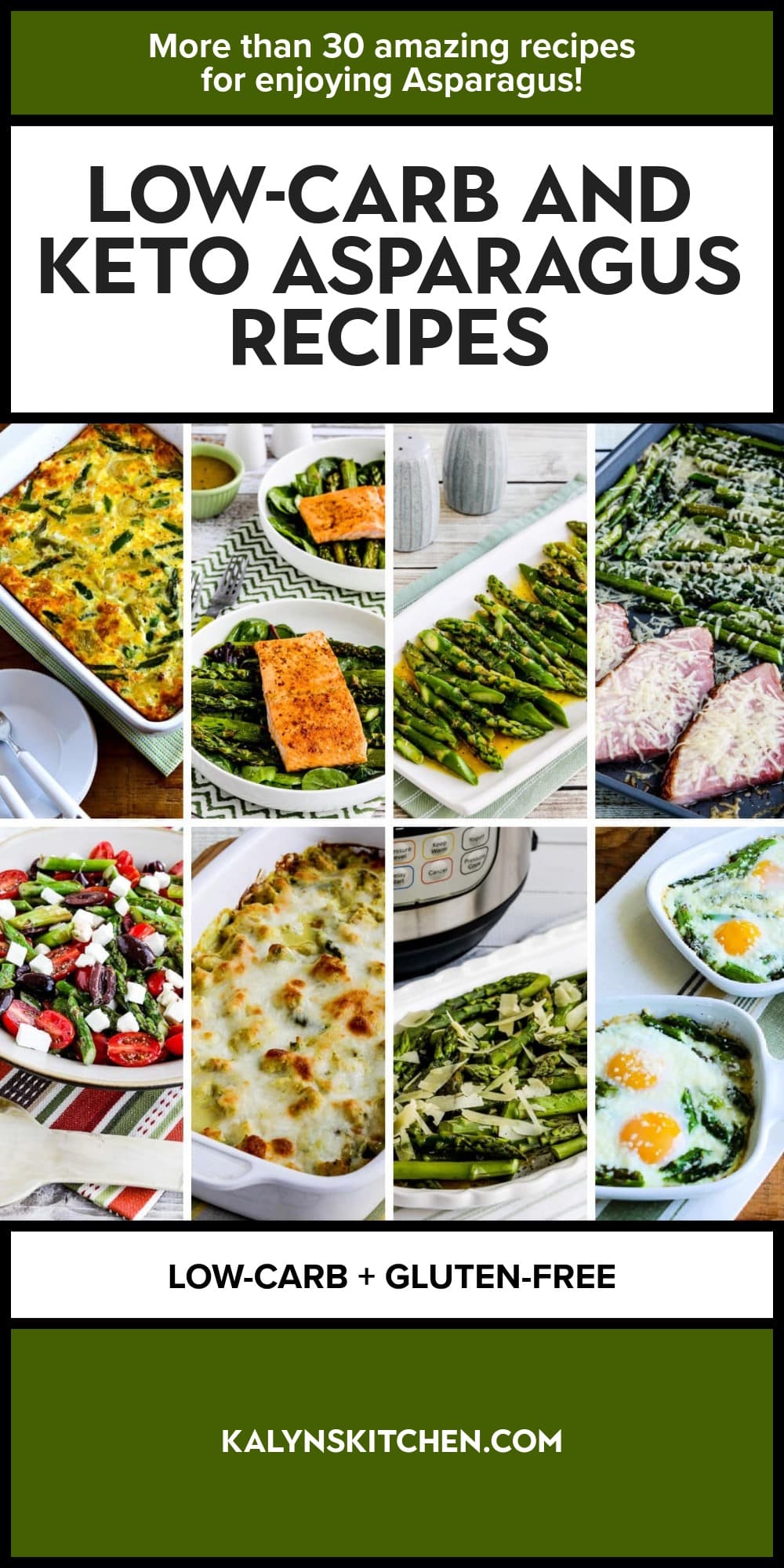 Pinterest image of Low-Carb and Keto Asparagus Recipes
