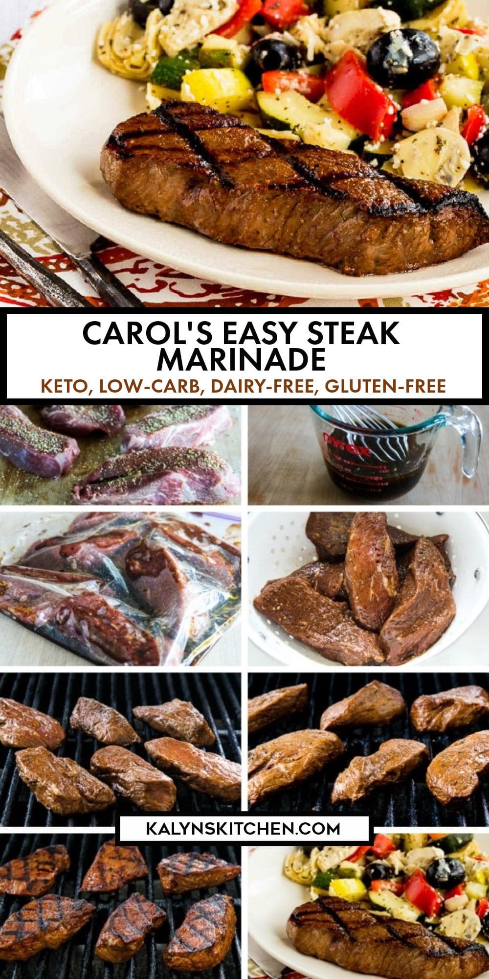 Pinterest image of Carol's Easy Steak Marinade