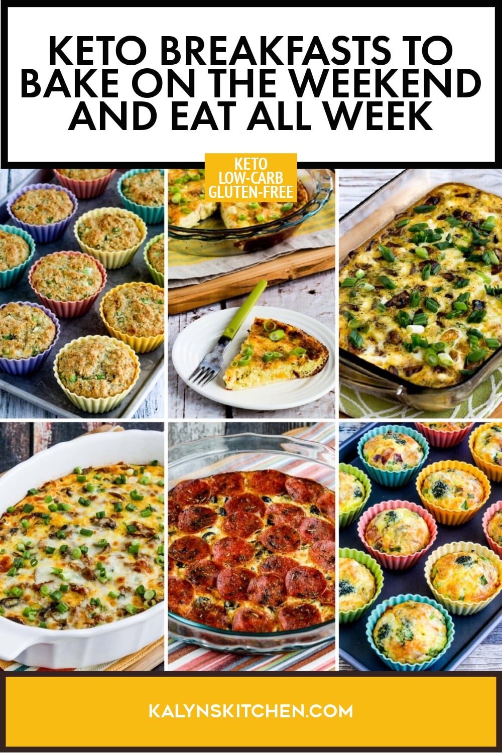 Pinterest image of Keto Breakfasts to Bake on the Weekend and Eat All Week
