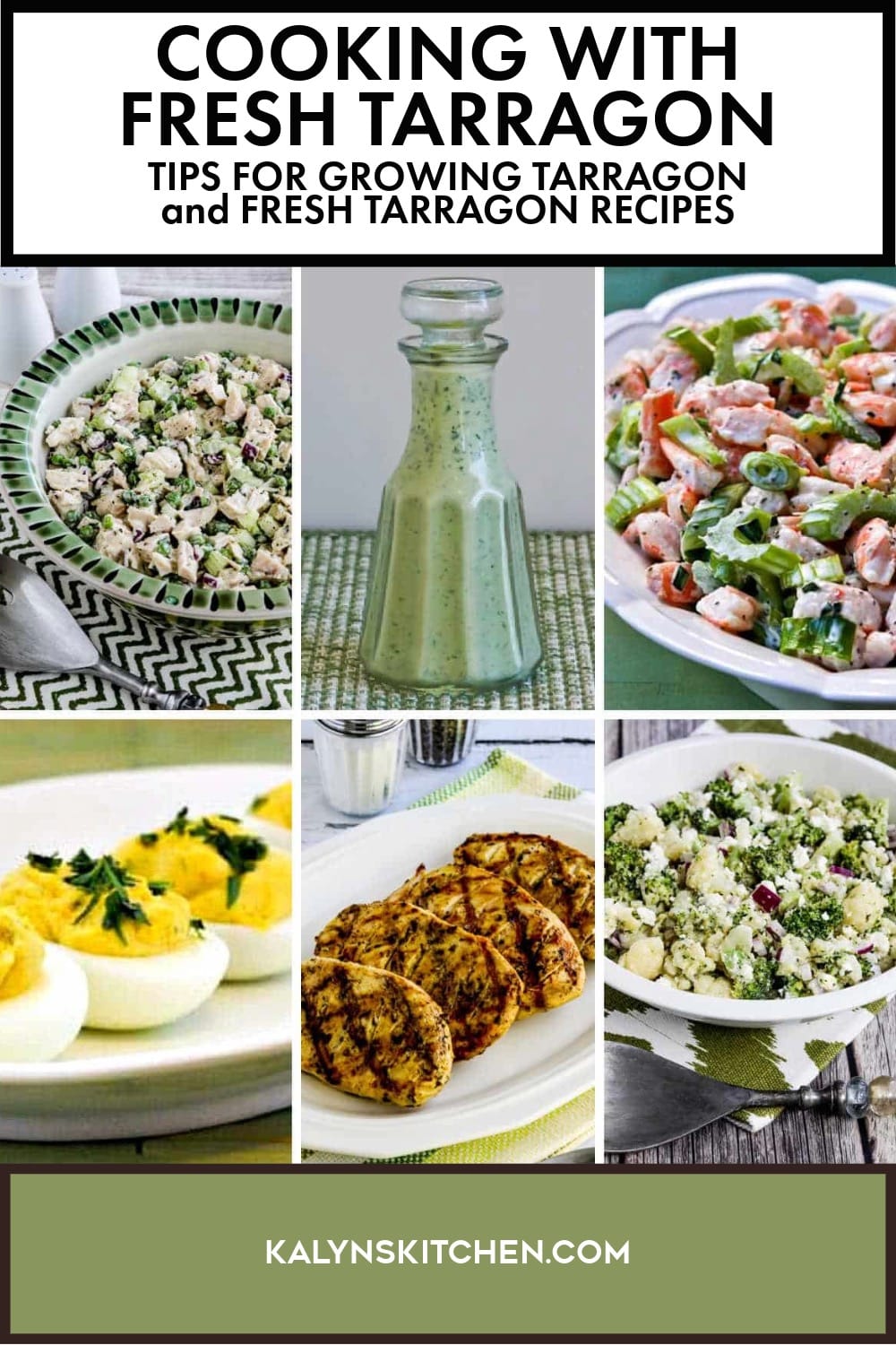 Pinterest image of Cooking with Fresh Tarragon