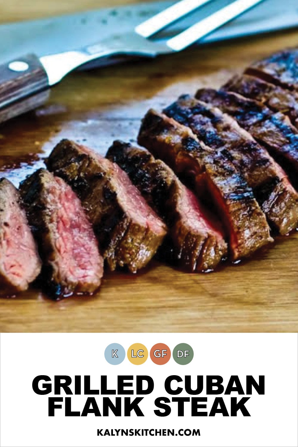 Pinterest image of Grilled Cuban Flank Steak